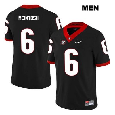Men's Georgia Bulldogs NCAA #6 Kenny McIntosh Nike Stitched Black Legend Authentic College Football Jersey GDY6754SP
